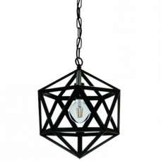 Φωτιστικό Κρεμαστό Μονόφωτο Φ30cm E27 230V Μαύρο 4418-BL